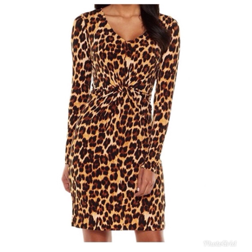 Jennifer Lopez Cheetah Midi Dress